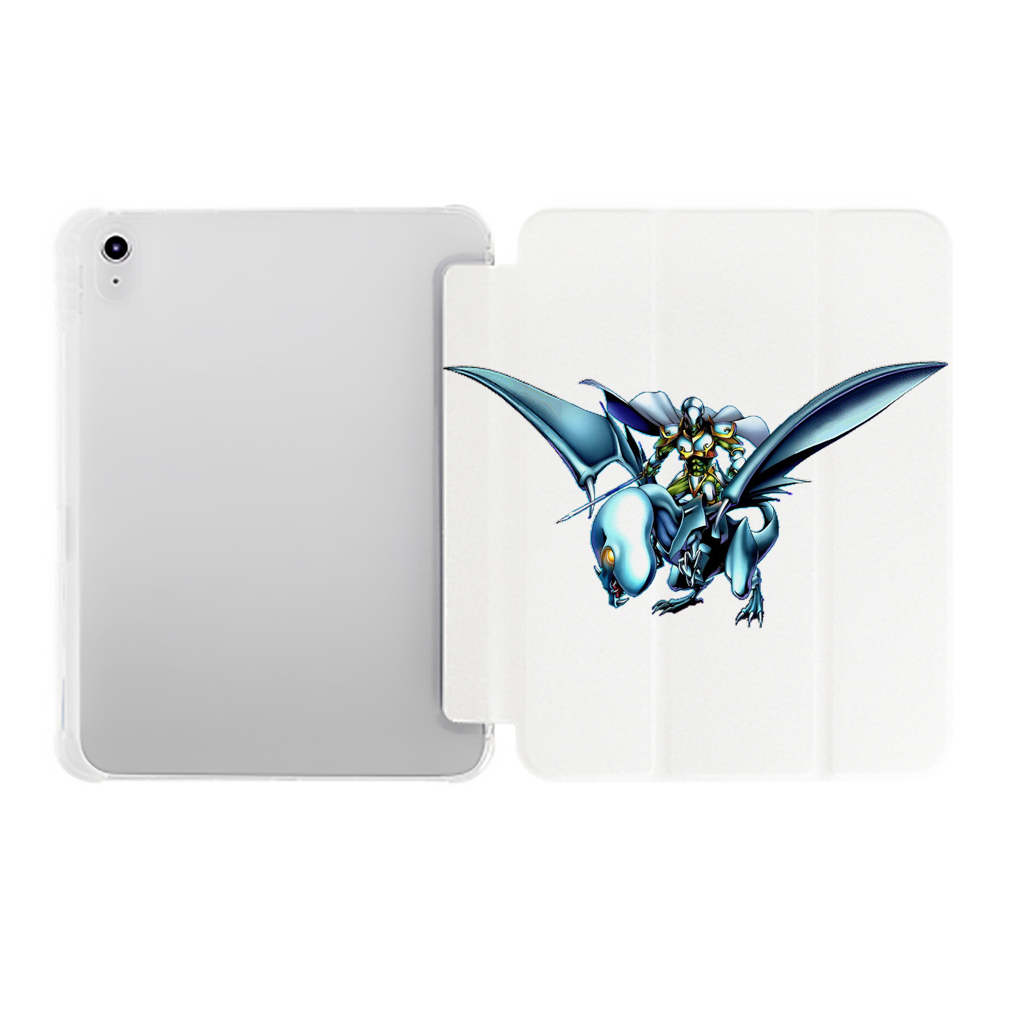 （画像用） 遊☆戯☆王 Yu-Gi-Oh! IPad ケース ペン収納付き 三つ折りスタンド PUレザー×シリコン 対応機種9.5/10.5/10.9インチ